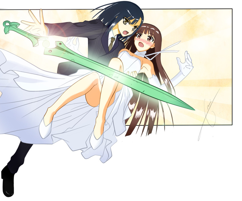 sakurazaki setsuna and konoe konoka (mahou sensei negima!) drawn by armi_(armitage)