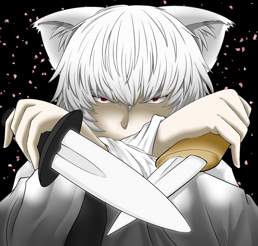 inubashiri momiji and thorfinn (touhou and 1 more) drawn by rimota12