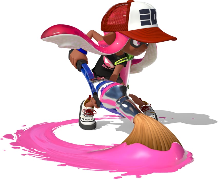 inkling player character, inkling girl, and laura (splatoon and 1 more)