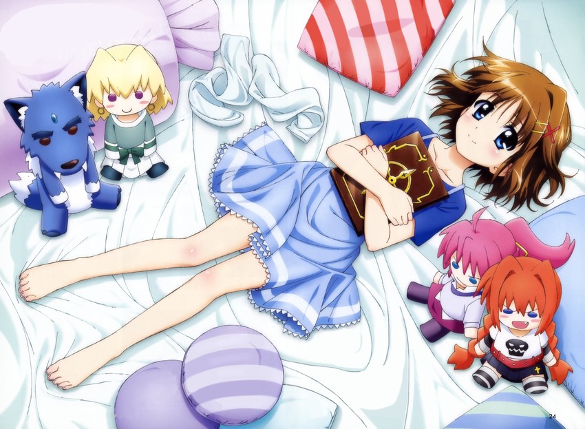 yagami hayate, vita, signum, shamal, and zafira (lyrical nanoha and 3 more) drawn by tamaki_shingo