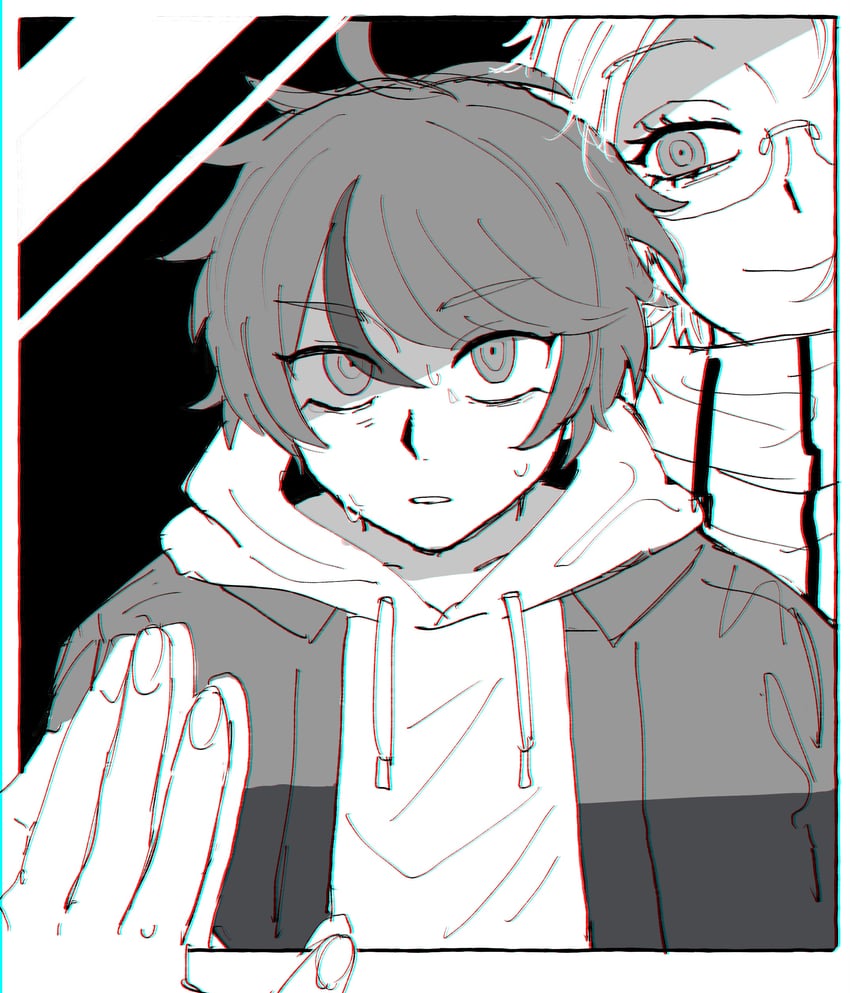 aotsuki eito and sumino takumi (the hundred line -last defense academy-) drawn by 10kachi55