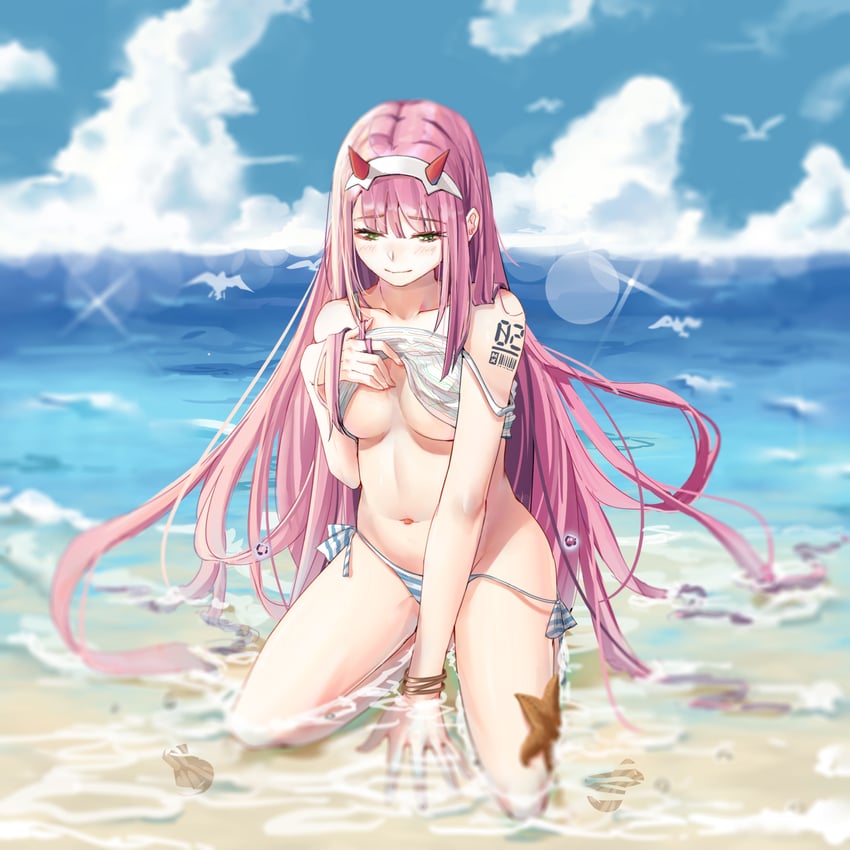 zero two (darling in the franxx) drawn by nanase_young