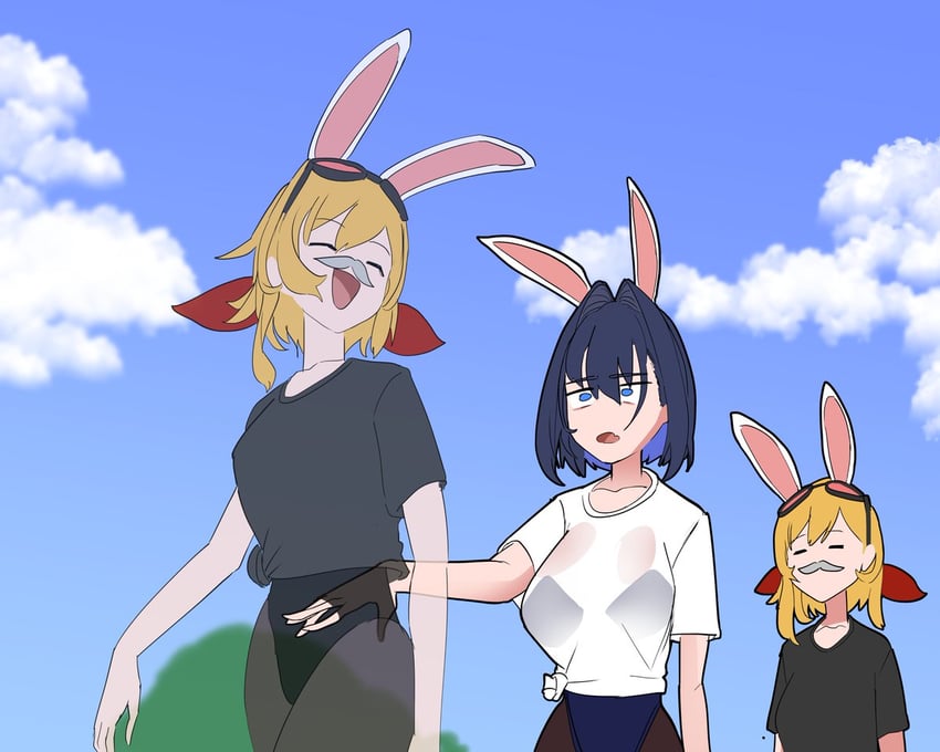 ouro kronii and kaela kovalskia (hololive and 2 more) drawn by daaku_(koizumi_arata)