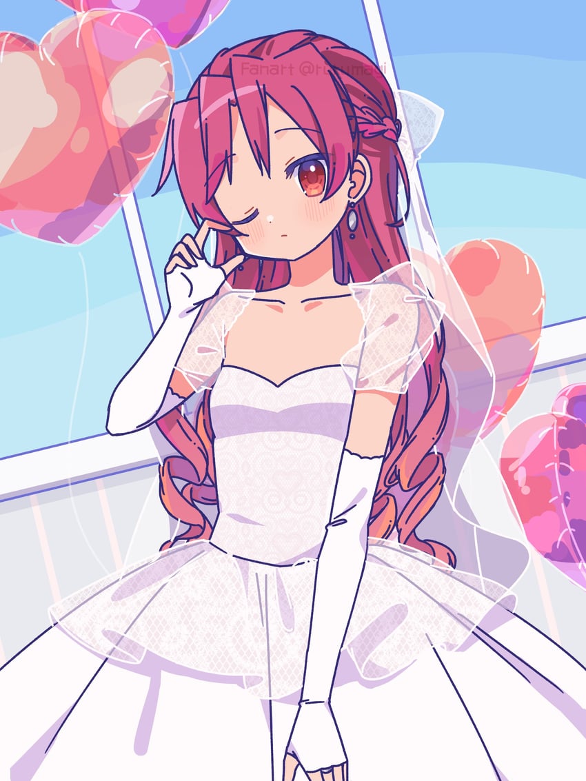 sakura kyoko (mahou shoujo madoka magica) drawn by ruru_(rurumagi)