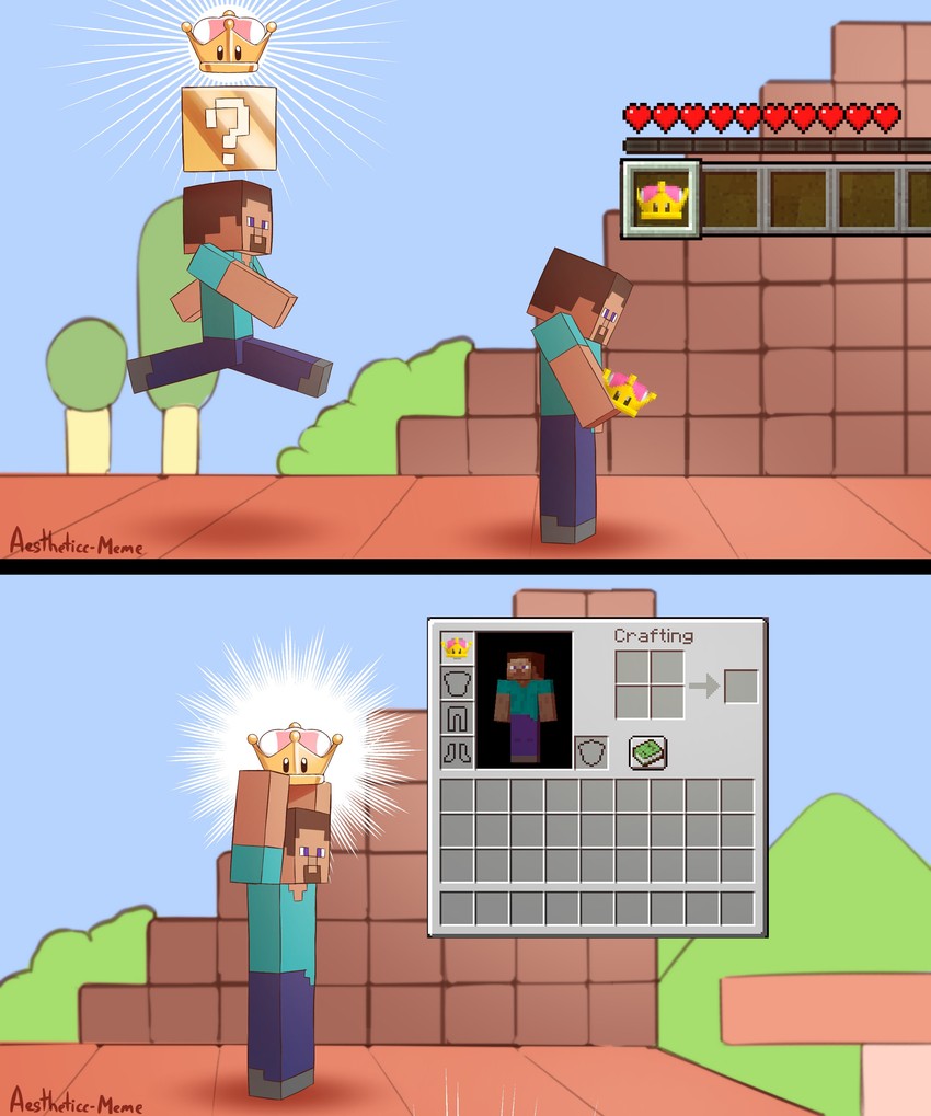 steve (mario and 3 more) drawn by aestheticc-meme