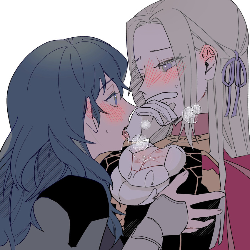 female byleth and edelgard von hresvelg (fire emblem and 1 more) drawn by b_(wldms6650)