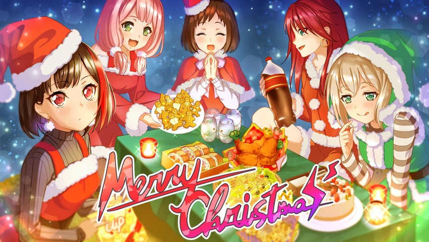 mitake ran, aoba moca, uehara himari, udagawa tomoe, and hazawa tsugumi (bang dream!)