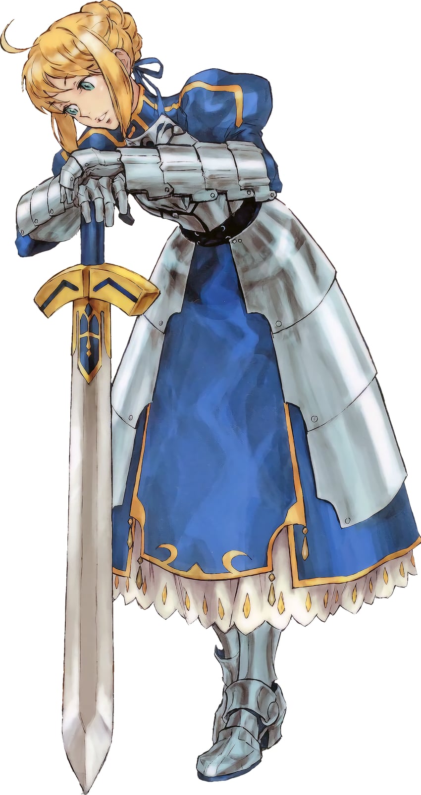 artoria pendragon and saber (fate and 1 more) drawn by nishimura_kinu