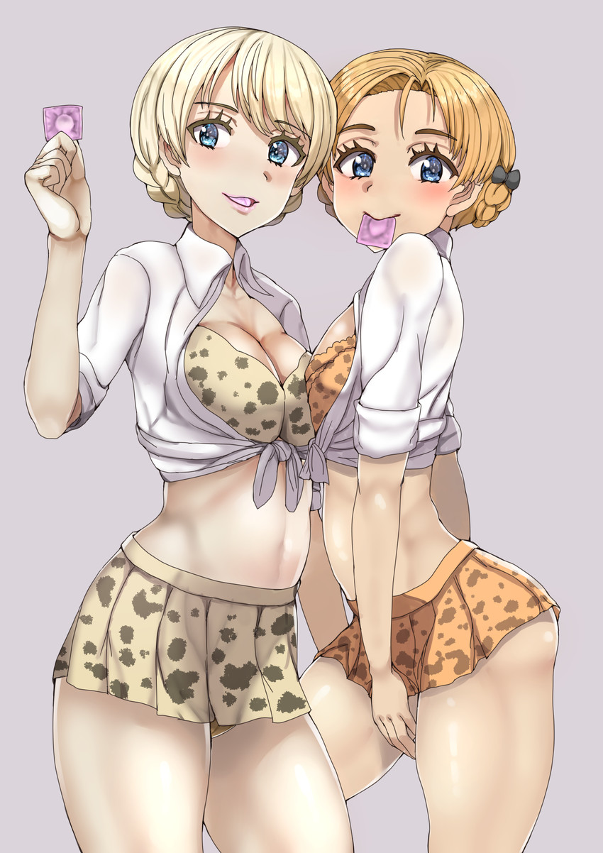 darjeeling and orange pekoe (girls und panzer) drawn by sikijou77o