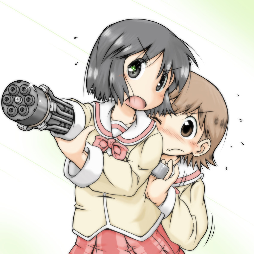 shinonome nano and aioi yuuko (nichijou) drawn by gaketsu