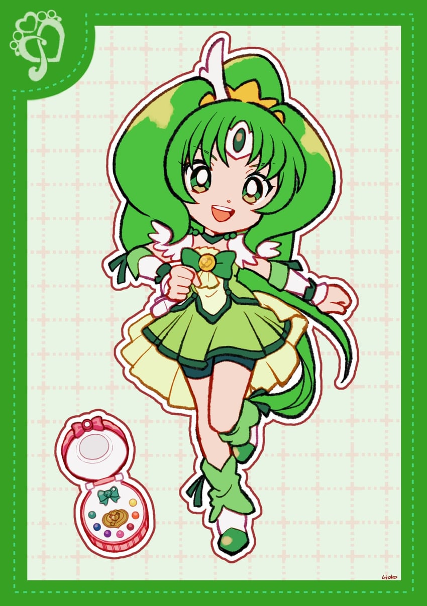 midorikawa nao and cure march (precure and 1 more) drawn by uwded_207