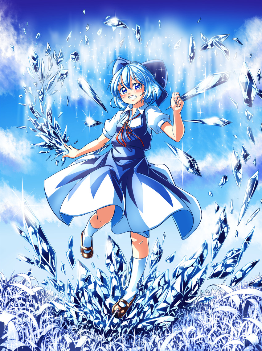 cirno (touhou) drawn by nsio
