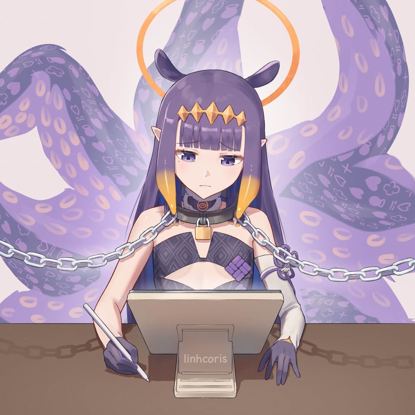 ninomae ina'nis (hololive and 1 more) drawn by linhcoris