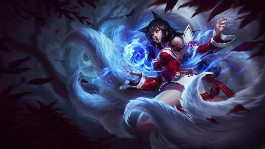 ahri (league of legends) drawn by chengwei_pan and katie_de_sousa