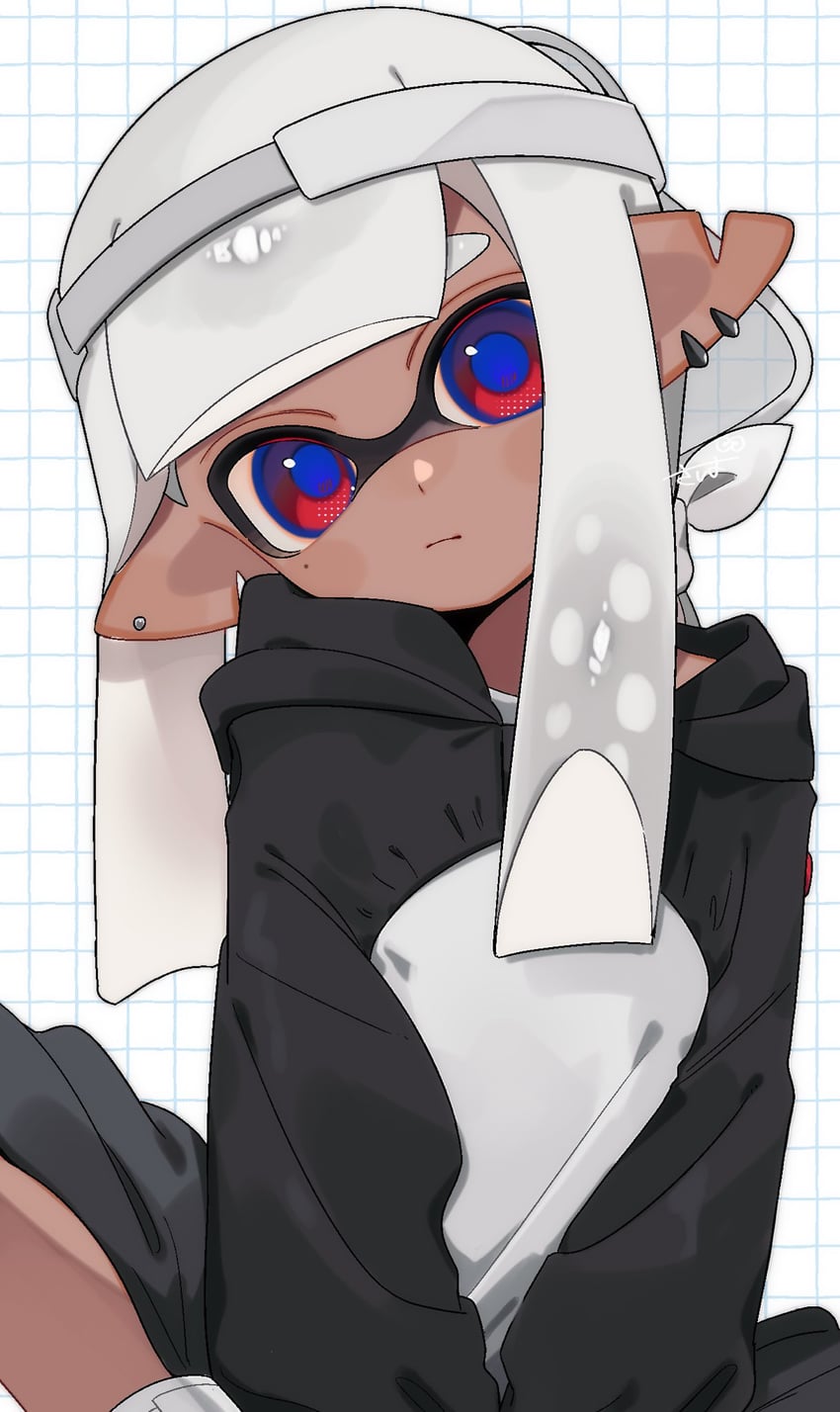 inkling player character and inkling girl (splatoon and 1 more) drawn by sabata_saba