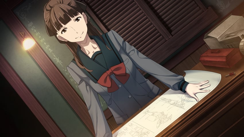 senomiya misaki (science adventure and 1 more) drawn by fukuda_tomonori