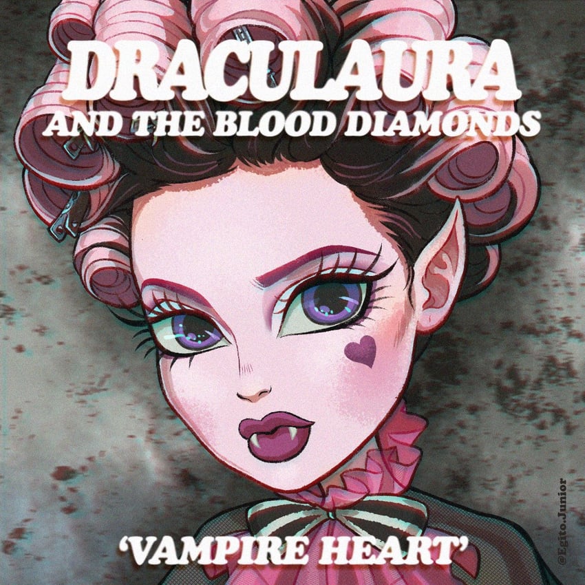 draculaura (monster high and 1 more) drawn by egitojuniior