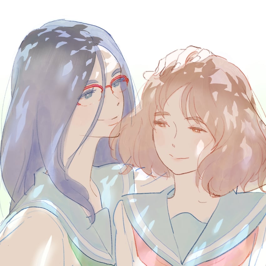 oumae kumiko and tanaka asuka (hibike! euphonium) drawn by 55bata6rou