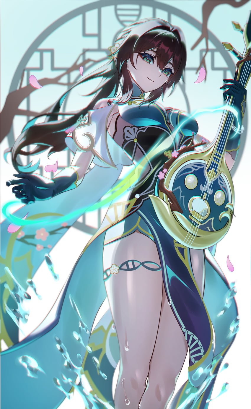 ruan mei (honkai and 1 more) drawn by pontaro2