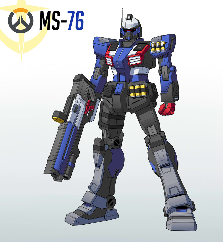 rx-78-2 gundam and soldier: 76 (gundam and 3 more) drawn by exaxuxer
