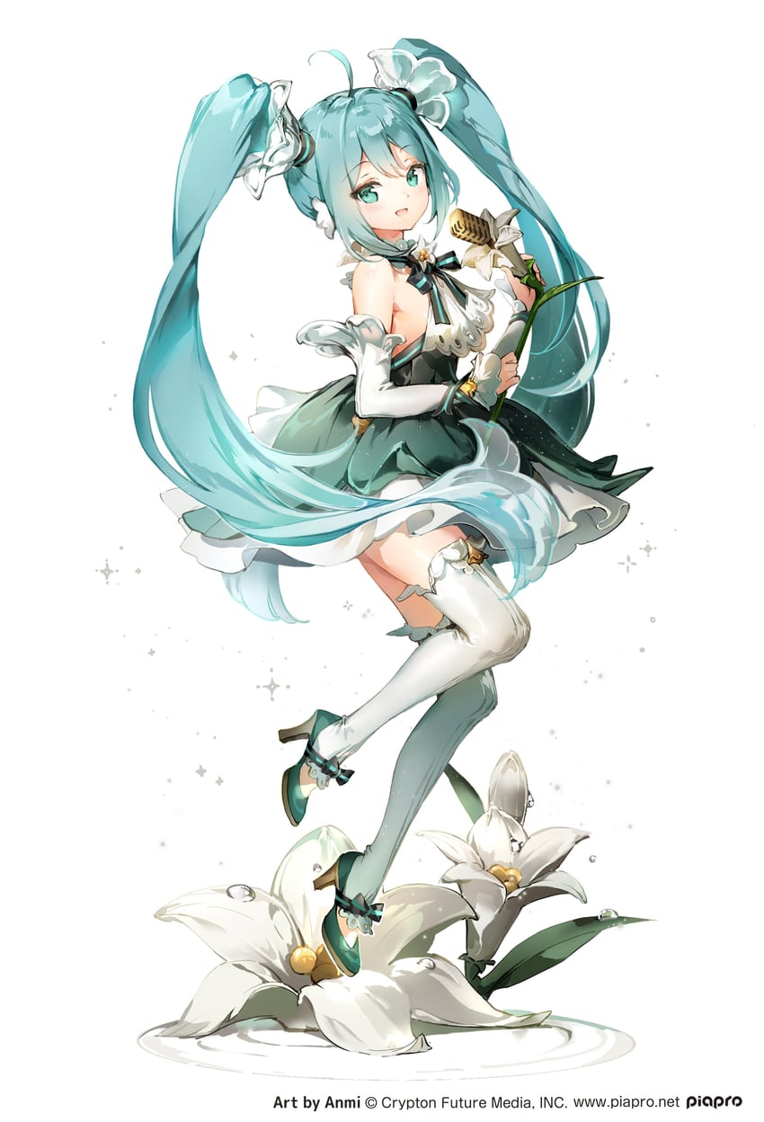 hatsune miku (vocaloid) drawn by anmi