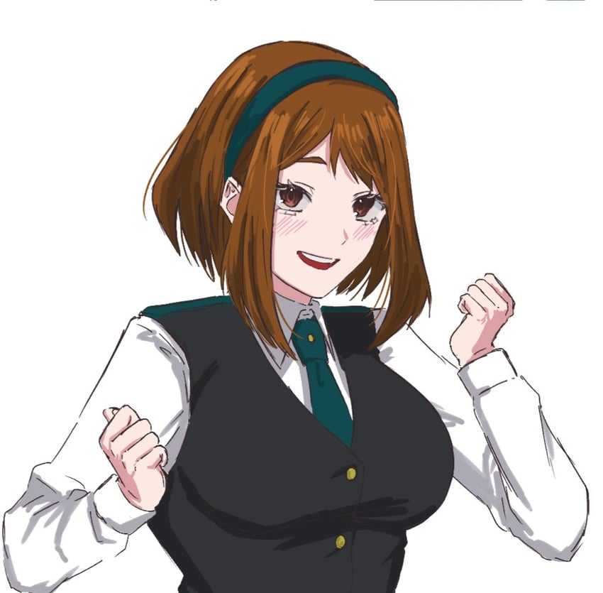 uraraka ochaco (boku no hero academia) drawn by azu_sawa1131