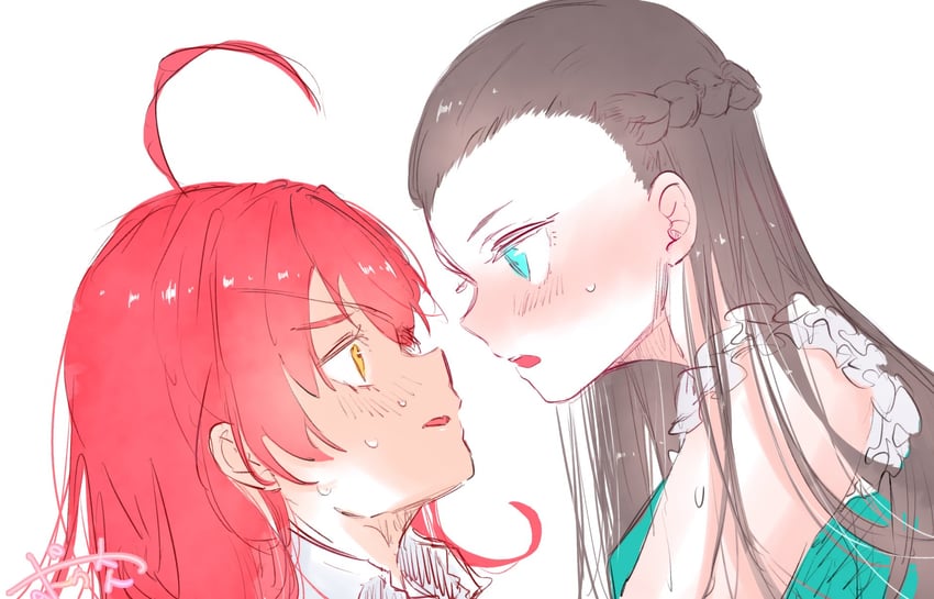 ooshima niina and asami makiko (heaven burns red) drawn by bcuvhino
