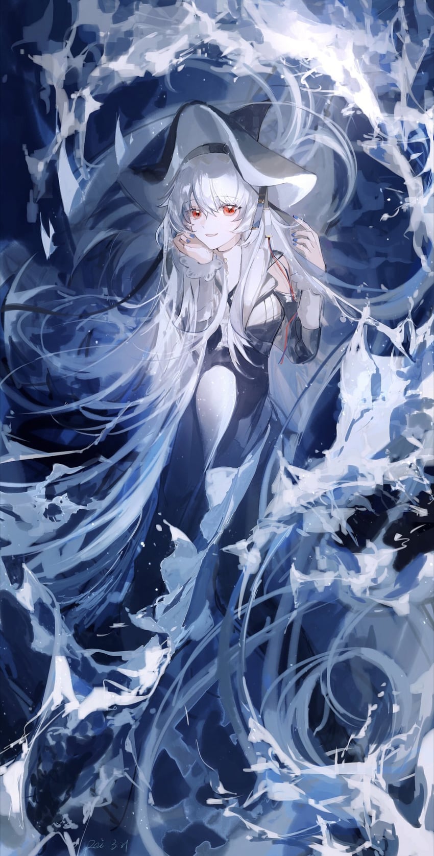 specter and specter the unchained (arknights) drawn by yonghu_pei_yezi