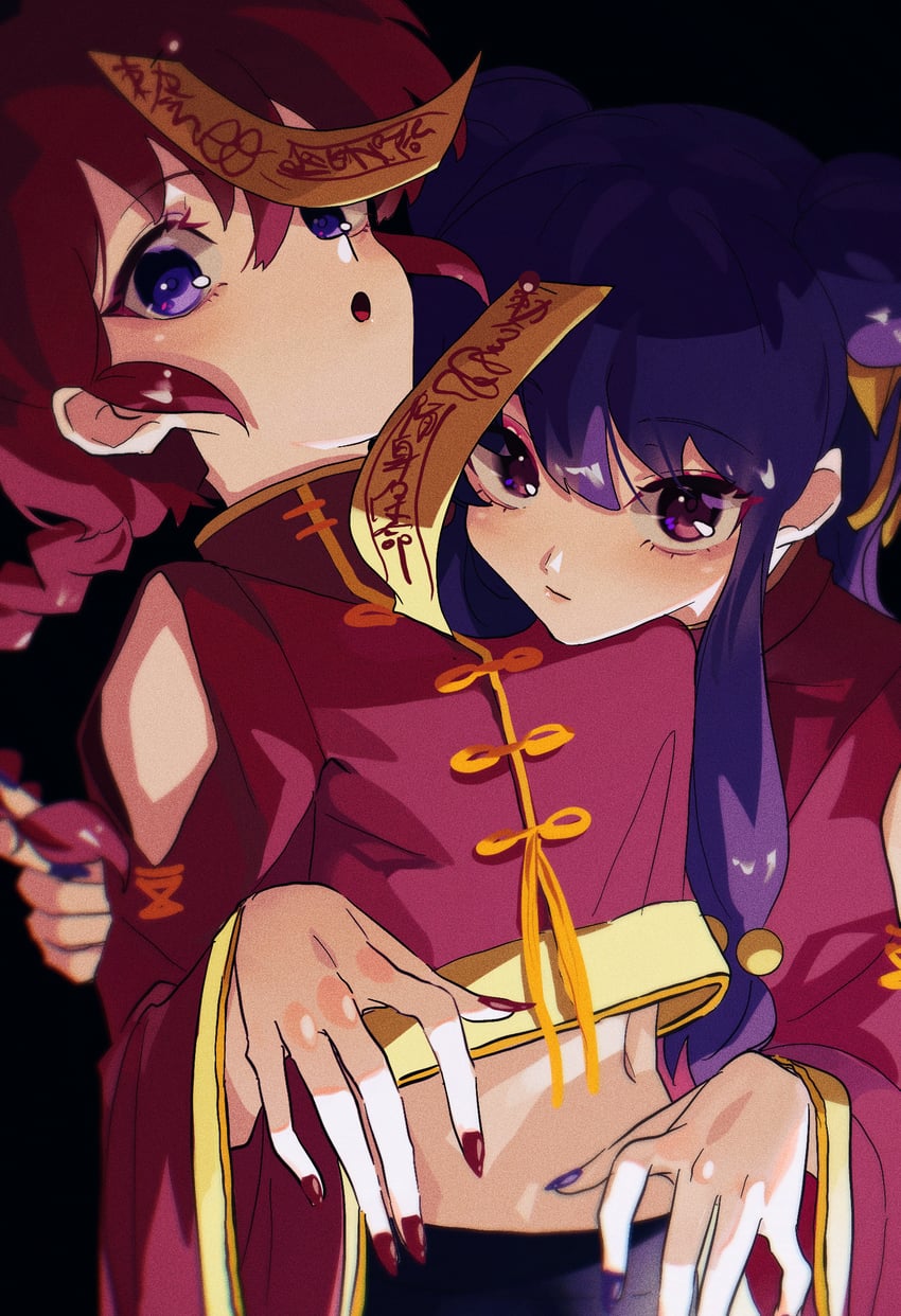 ranma-chan and shampoo (ranma 1/2) drawn by nzeneee