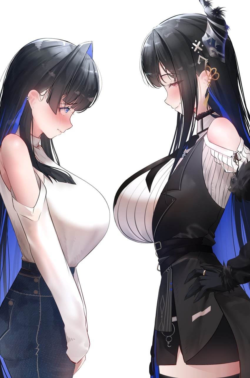 ouro kronii and nerissa ravencroft (hololive and 1 more) drawn by prab