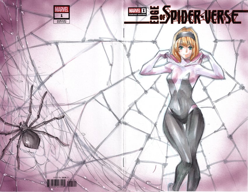 spider-gwen and gwen stacy (marvel and 3 more) drawn by rodrigo_yoshimiya