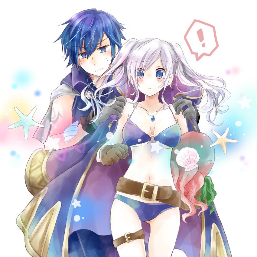 female robin and chrom (fire emblem and 2 more) drawn by yuyu_(spika)