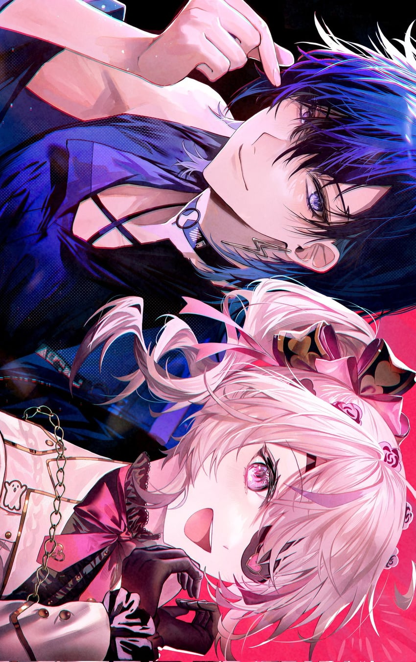 maria marionette and yugo asuma (nijisanji and 1 more) drawn by pangpangpq