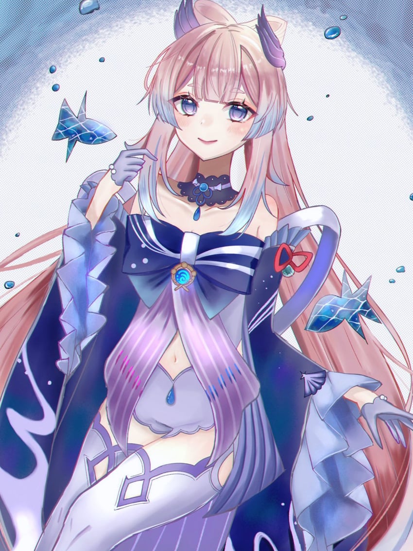 sangonomiya kokomi (genshin impact) drawn by k_o_m_i