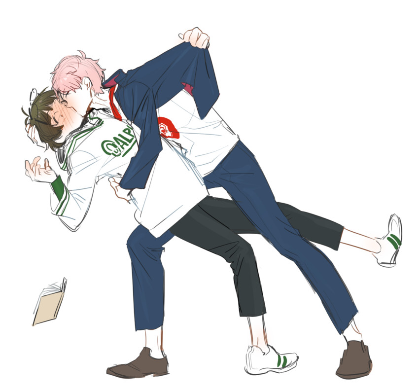 akizuki ryo and kabuto daigo (idolmaster and 1 more) drawn by aniki_(chaji1129)