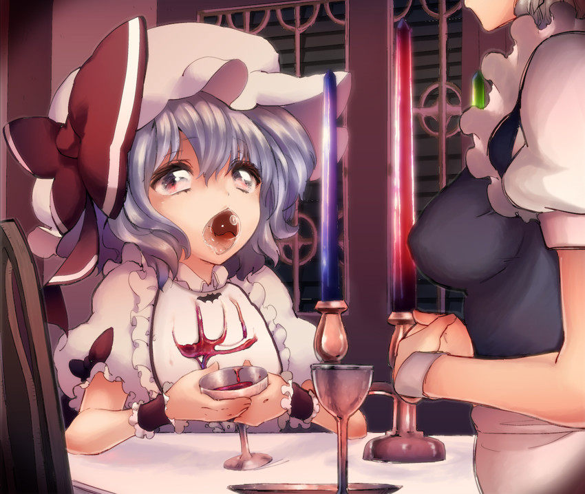 remilia scarlet and izayoi sakuya (touhou) drawn by cream_(nipakupa)