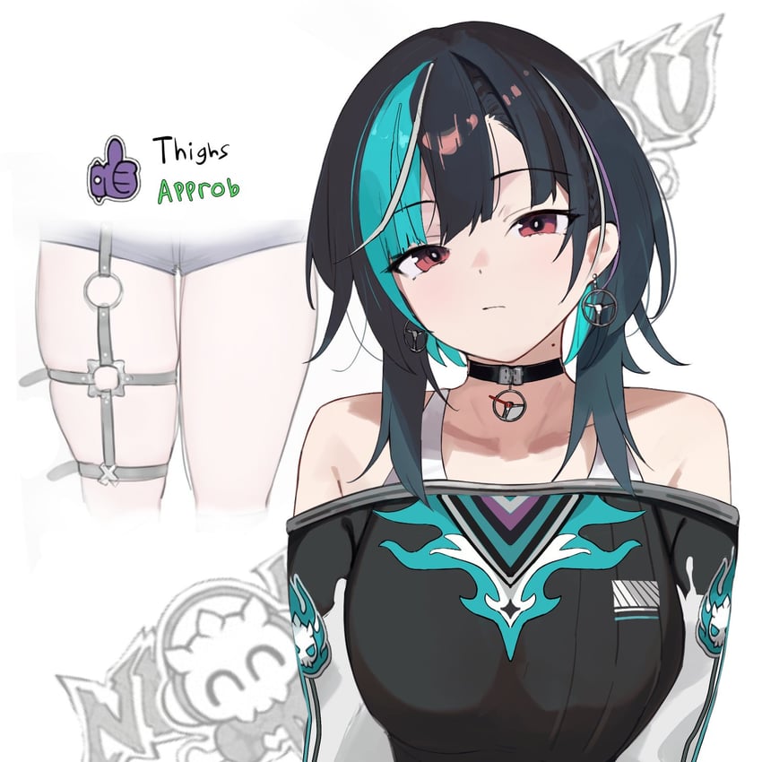 rindo chihaya (hololive and 1 more) drawn by ku_roiko