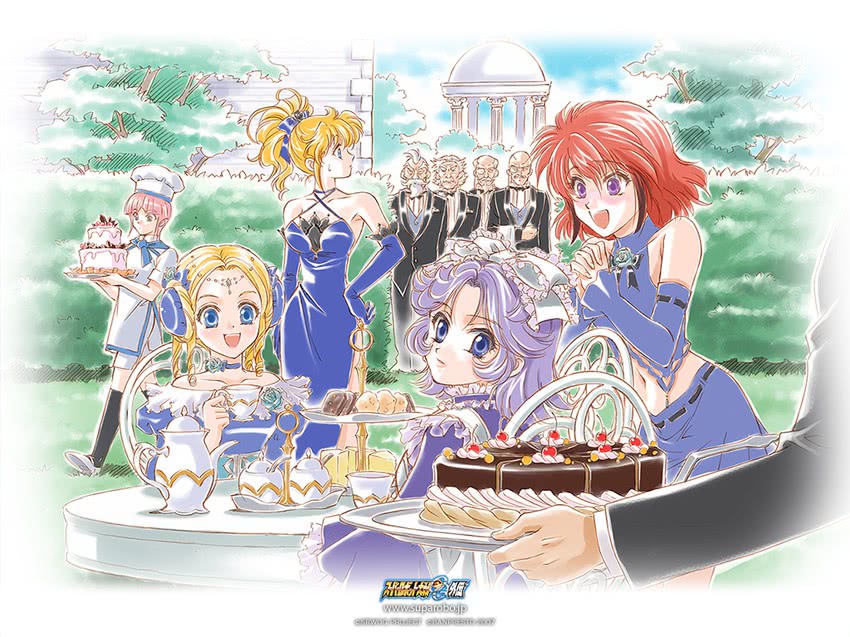excellen browning, latooni subota, ibis douglas, mai kobayashi, and shine hausen (super robot wars and 1 more) drawn by kouno_sachiko