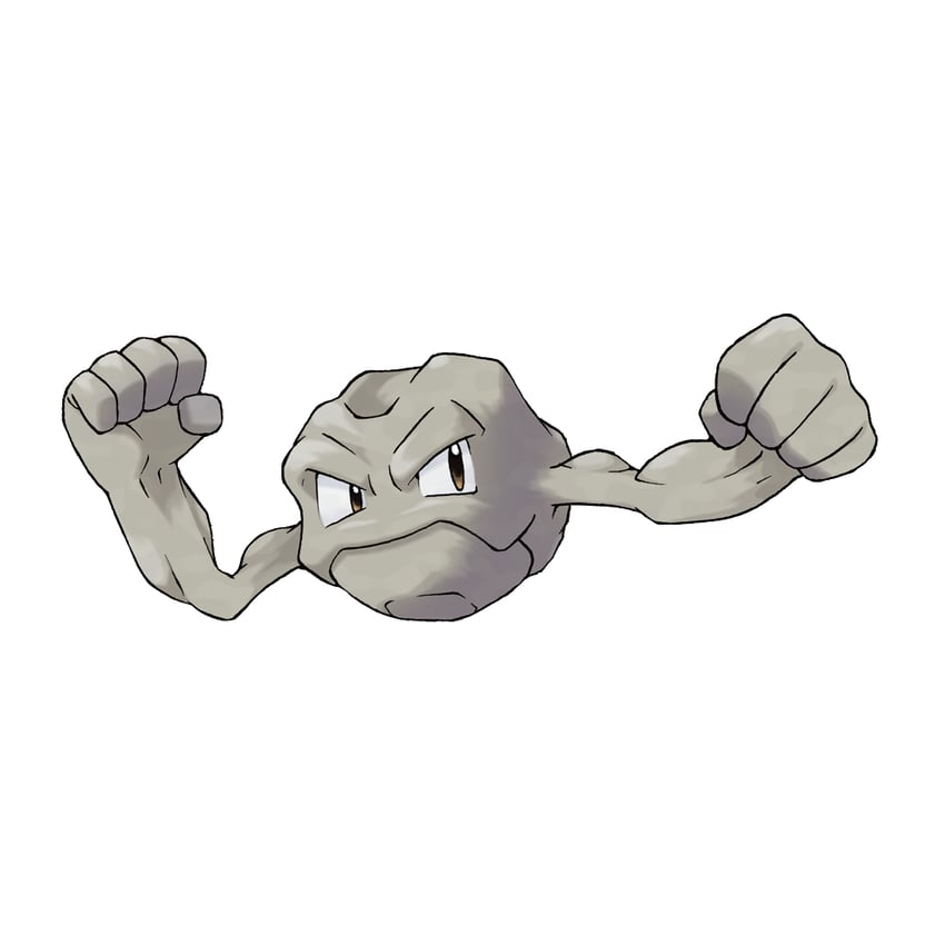 geodude (pokemon and 1 more) drawn by sugimori_ken