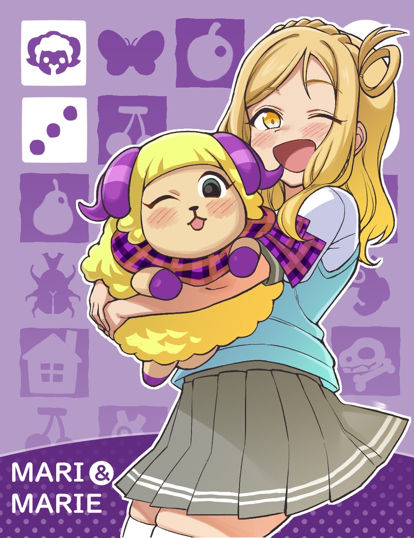 ohara mari and willow (love live! and 2 more) drawn by koaraya
