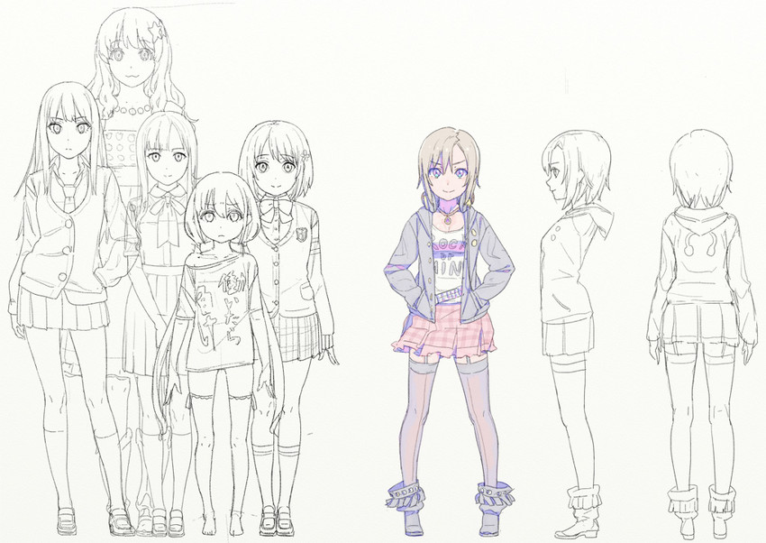 shibuya rin, futaba anzu, moroboshi kirari, mimura kanako, tada riina, and 1 more (idolmaster and 1 more) drawn by enkyo_yuuichirou