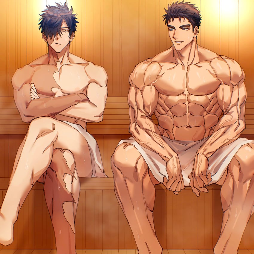 kokado shido and kokuryu kai (original) drawn by domo_(domo_kizusuki)