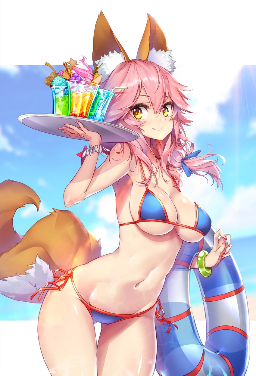 tamamo and tamamo no mae (fate and 1 more) drawn by hong_(white_spider)