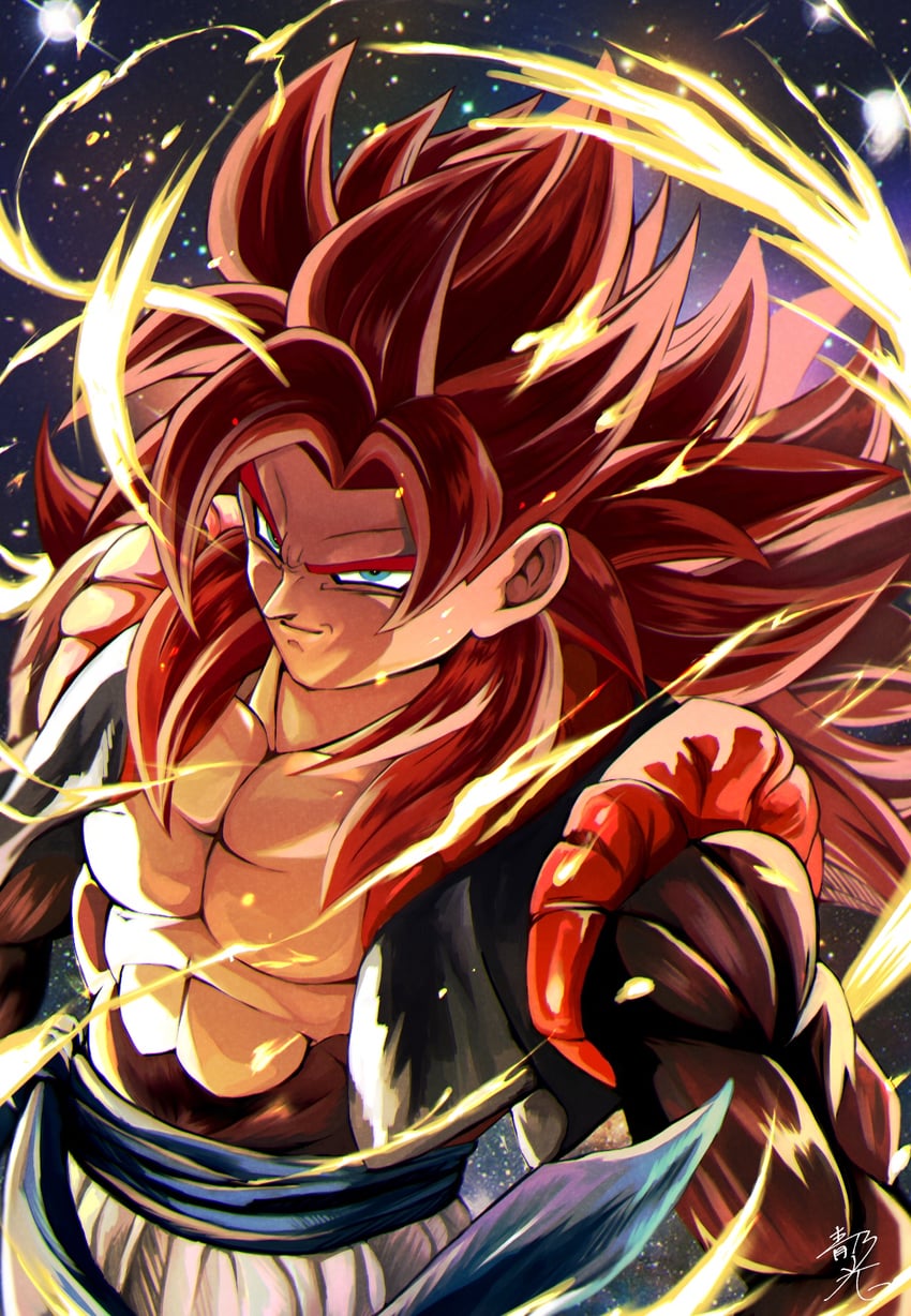 gogeta (dragon ball and 1 more) drawn by aono_hikari