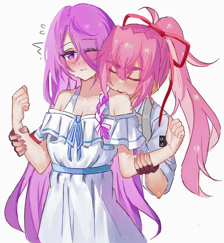 kura satomi and tsukishiro monaka (heaven burns red) drawn by lidce