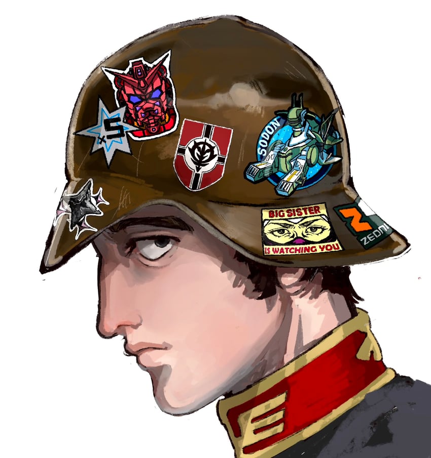 kycilia zabi, red gundam, and mulligan (gundam and 3 more) drawn by hamadajjrw