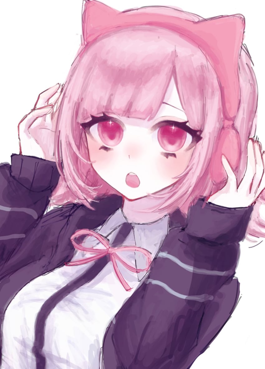 nanami chiaki (danganronpa and 1 more) drawn by sll_ux