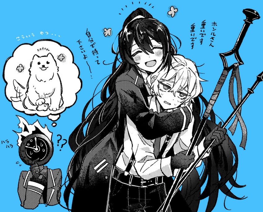 sinclair, hong lu, and dante (project moon and 1 more) drawn by yono_neie