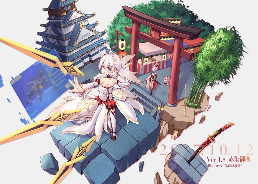 theresa apocalypse, yae sakura, rin, and higokumaru (honkai and 1 more) drawn by yiduan_zhu