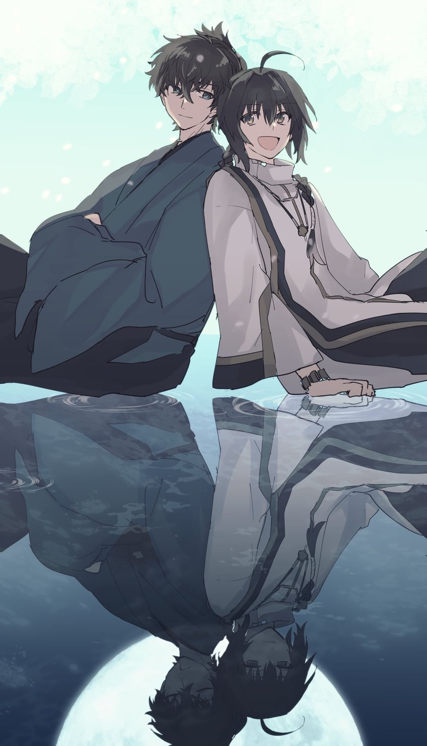 yamato takeru and miyamoto iori (fate and 1 more) drawn by amachi_(yuuin)